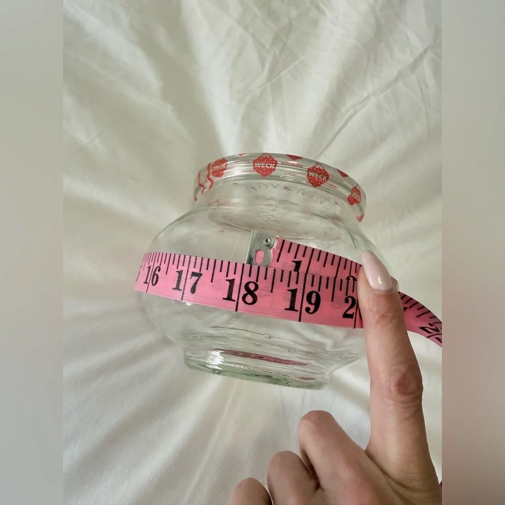 WECK | Lot Of 4 | 1 & 1/2 Liter Glass Jars Rundrand Tulip Strawberry Canning New